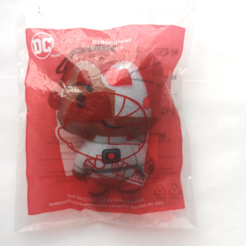 🎪CYBORG Plush Toy Hanging Mcdonalds 2021 DC